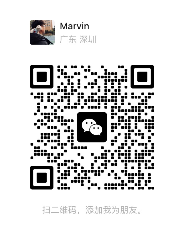 Marvin 的微信二维码。扫二维码，添加我为朋友。